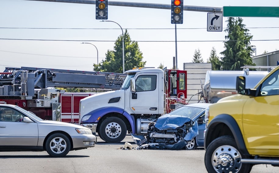 Austin truck accident lawyer assisting client
